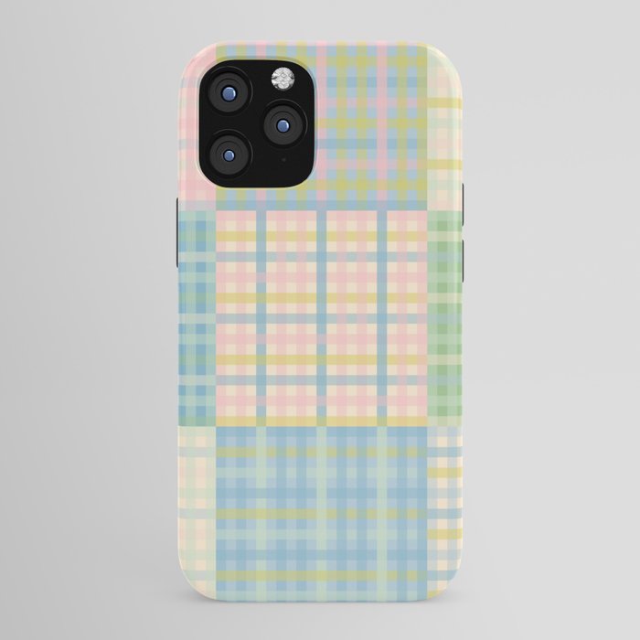 Gingham Patchwork Pastel Checkered Pattern iPhone Case
