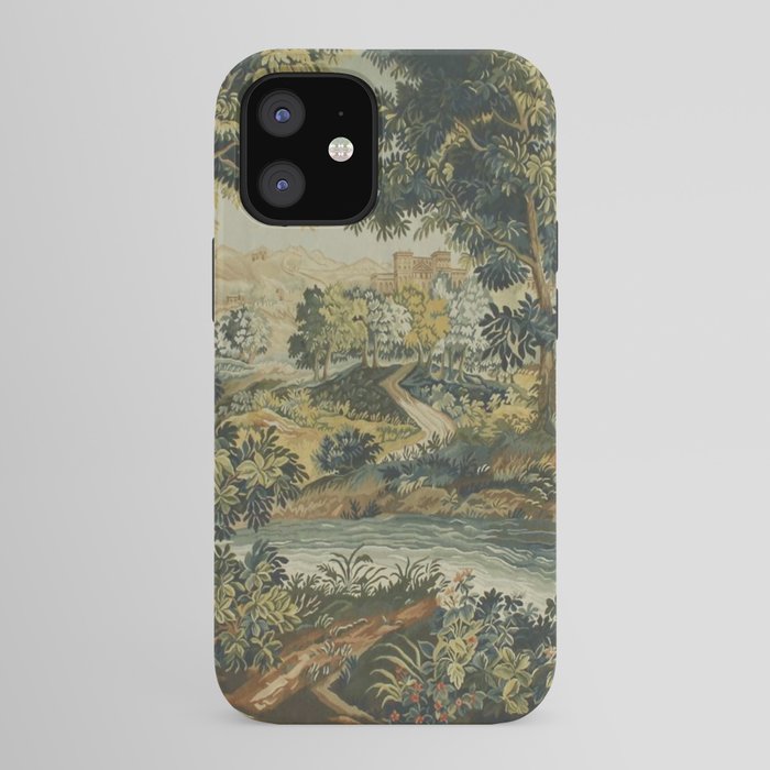 Antique 18th Century Verdure French Aubusson Tapestry iPhone Case