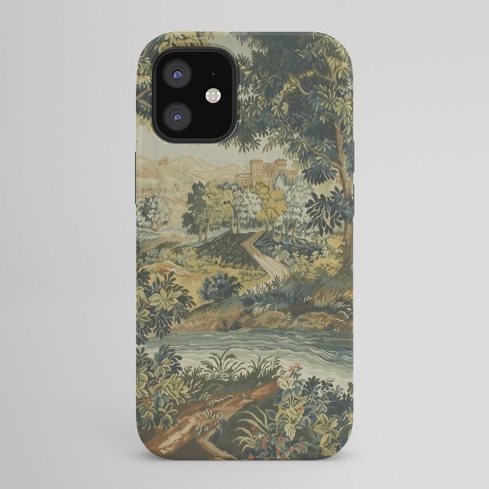 Antique 18th Century Verdure French Aubusson Tapestry iPhone Case