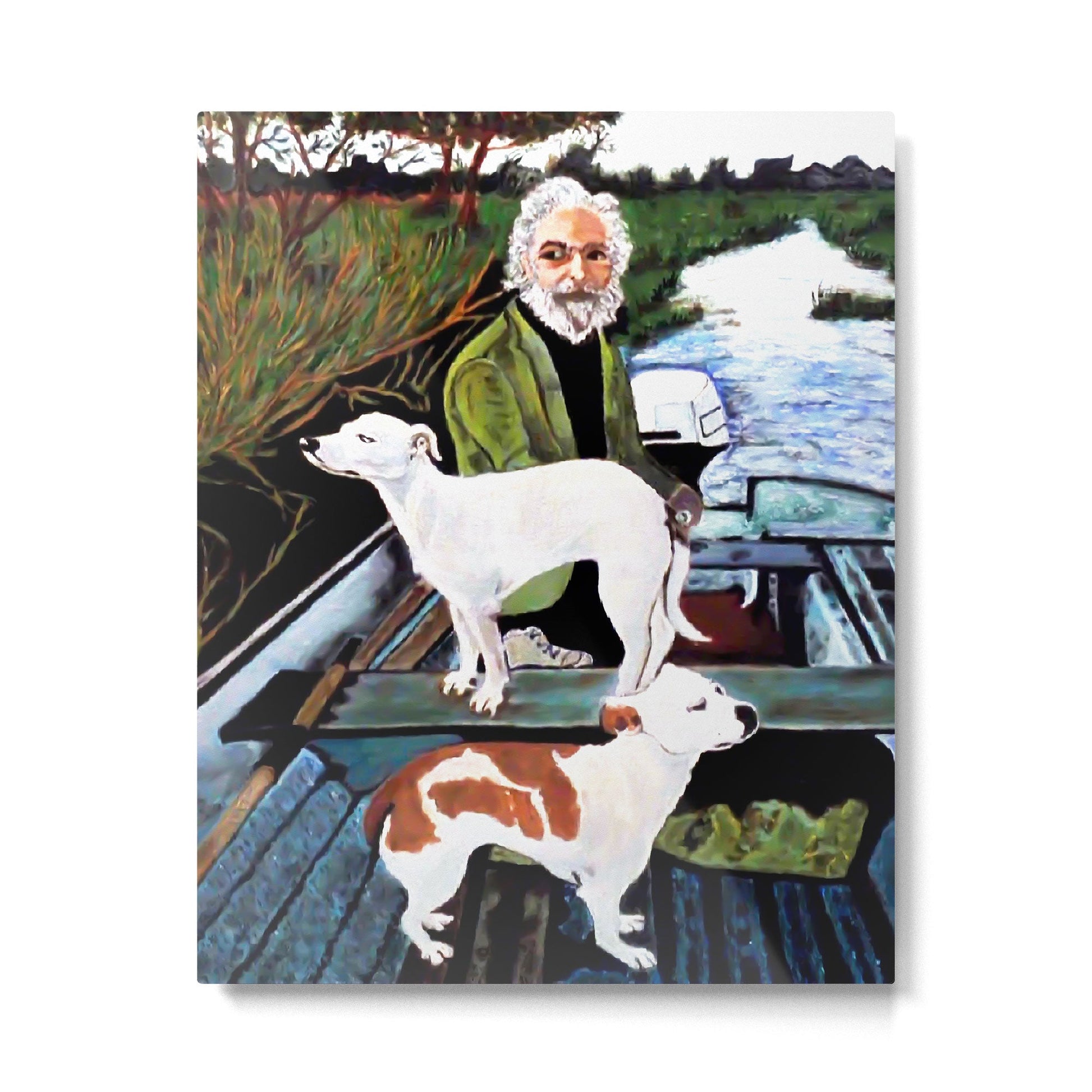 Goodfellas Dogs Painting, Artwork for Wall Art, Prints, Poster, Tshirts, Men, Women, Youth Metal Print
