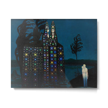 Confirmation of Love,' Magical Realism Portrait Painting by BolesÅaw Biegas Metal Print