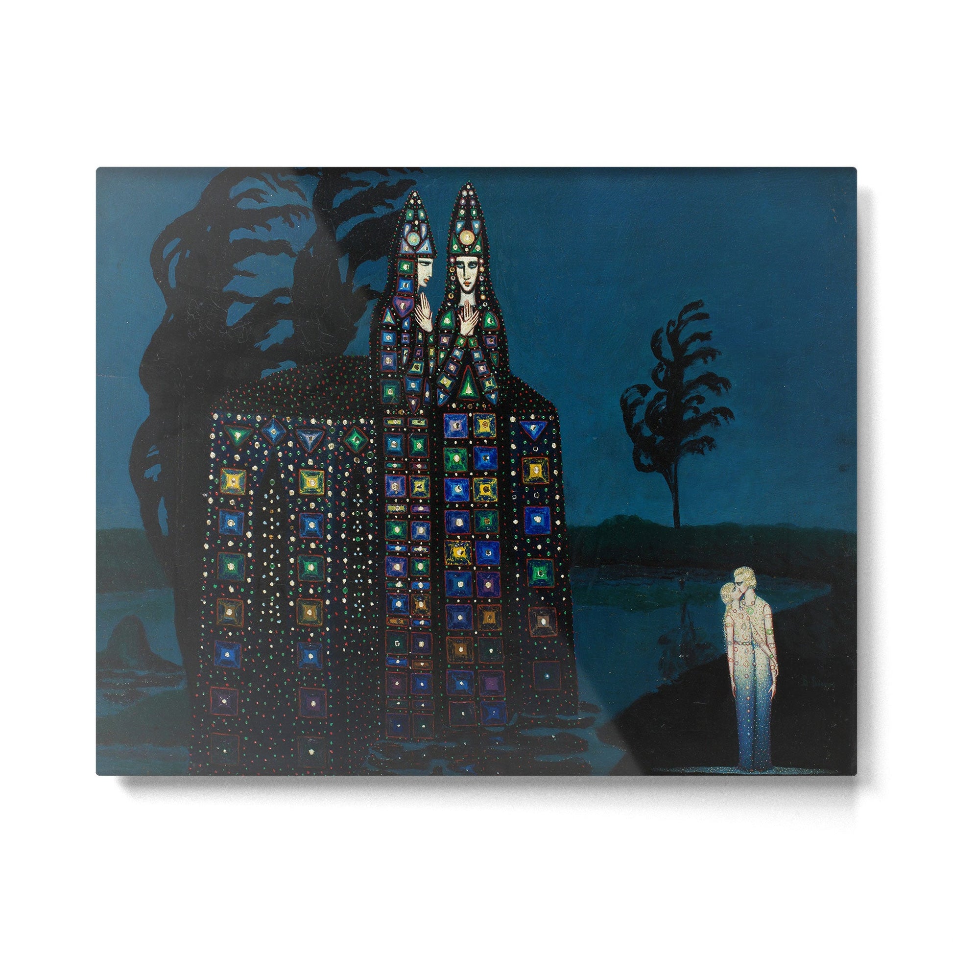 Confirmation of Love,' Magical Realism Portrait Painting by BolesÅaw Biegas Metal Print