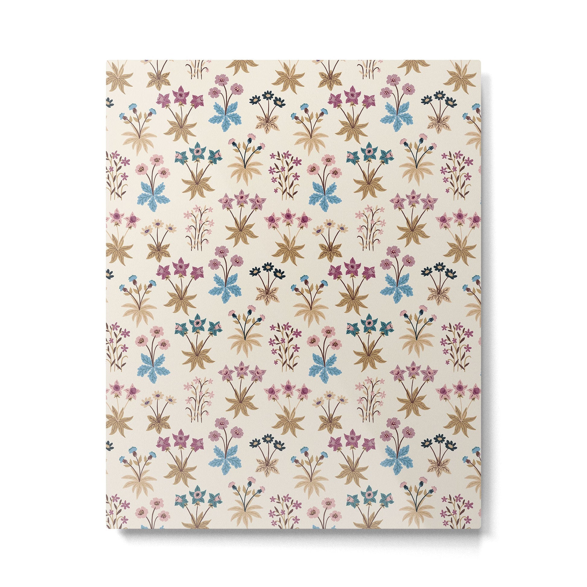 Winter Botanica - Tapestry In Cream Metal Print