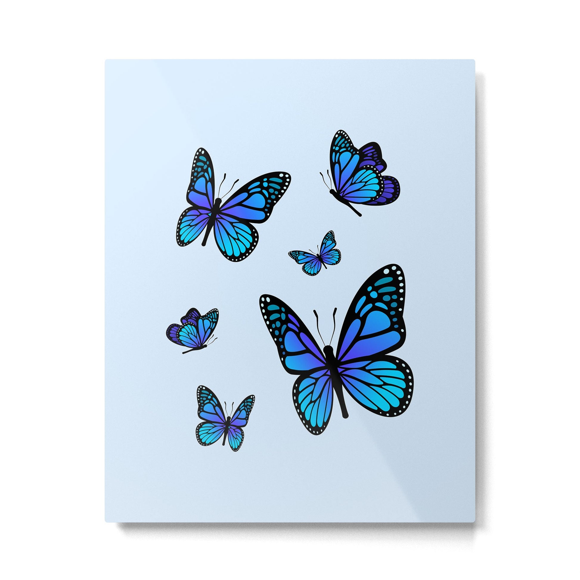 Butterfly Blues | Blue Morpho Butterflies Collage Metal Print