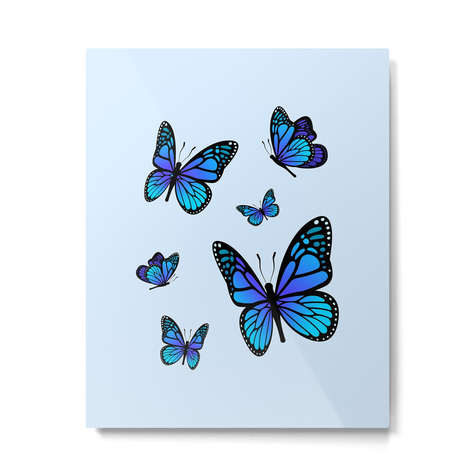 Butterfly Blues | Blue Morpho Butterflies Collage Metal Print
