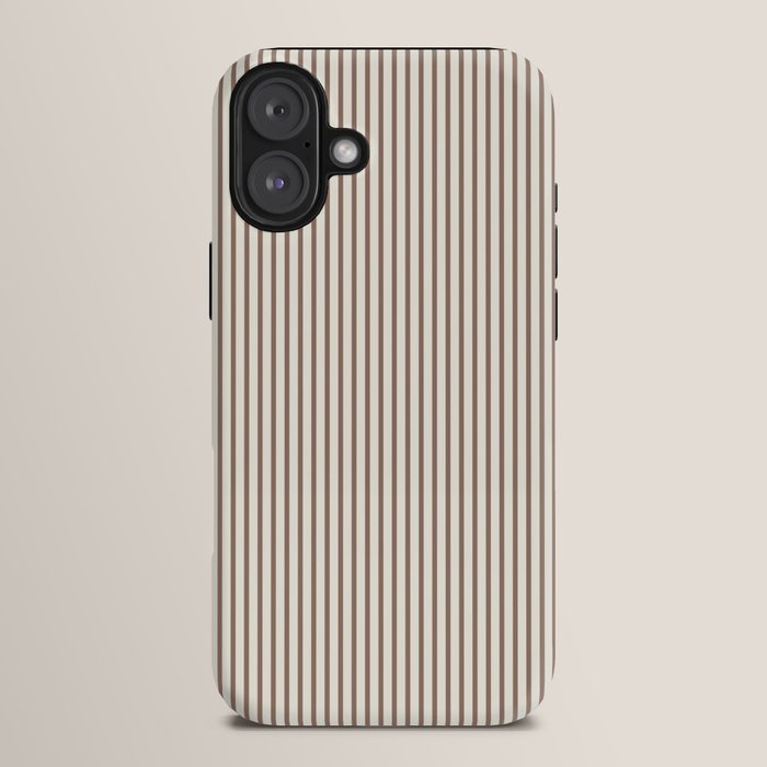 Brown And Cream Striped iPhone Case