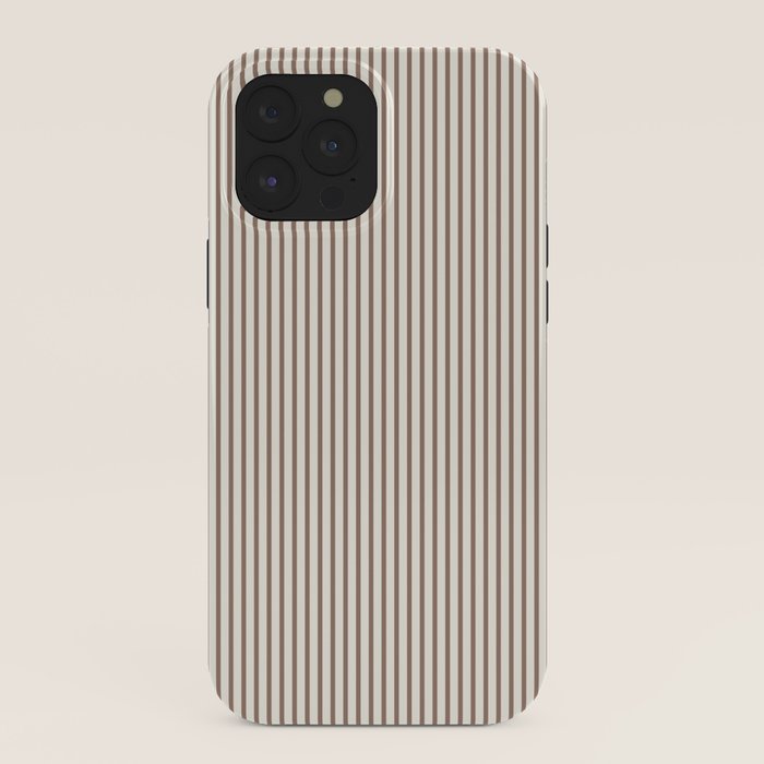 Brown And Cream Striped iPhone Case