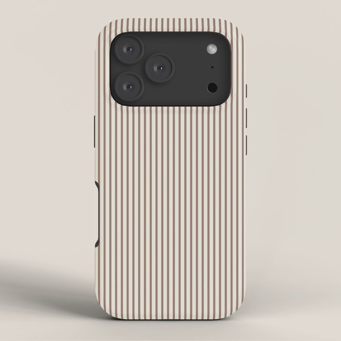 Brown And Cream Striped iPhone Case