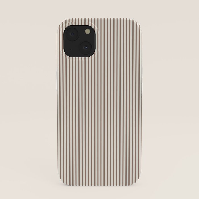 Brown And Cream Striped iPhone Case