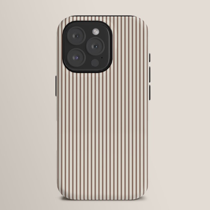 Brown And Cream Striped iPhone Case