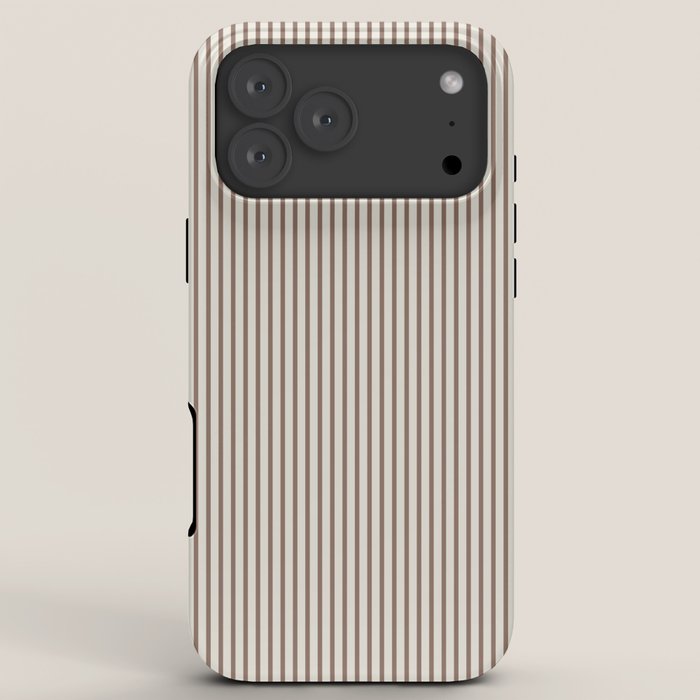 Brown And Cream Striped iPhone Case