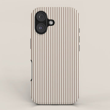 Brown And Cream Striped iPhone Case