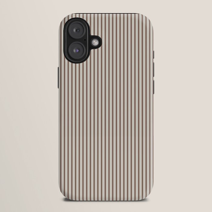 Brown And Cream Striped iPhone Case