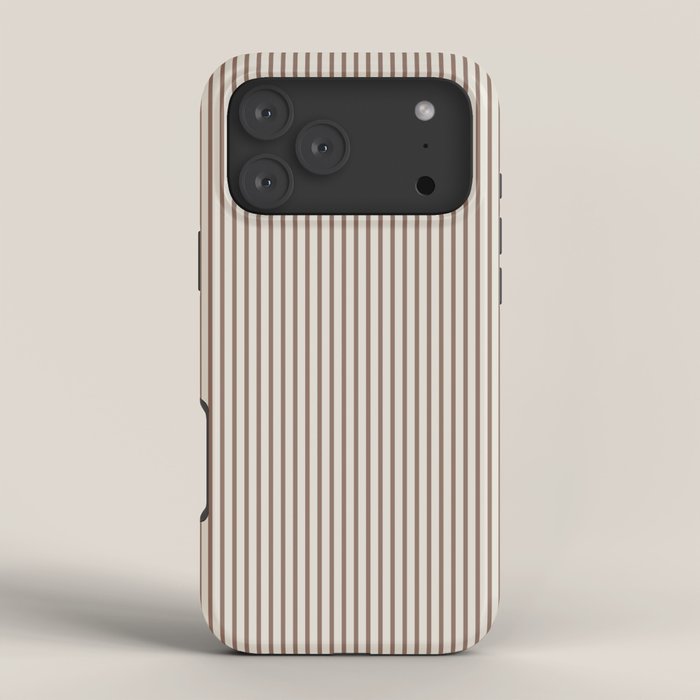 Brown And Cream Striped iPhone Case
