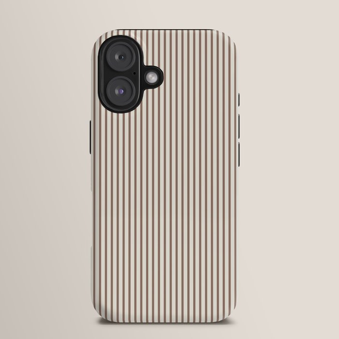 Brown And Cream Striped iPhone Case