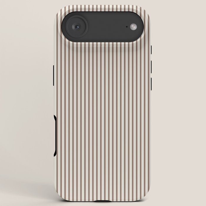 Brown And Cream Striped iPhone Case