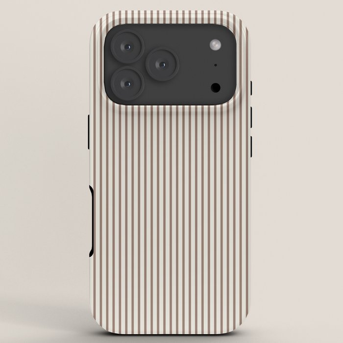 Brown And Cream Striped iPhone Case