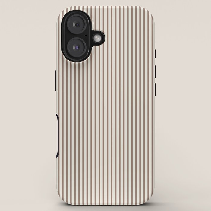 Brown And Cream Striped iPhone Case