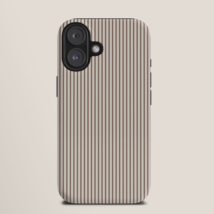 Brown And Cream Striped iPhone Case