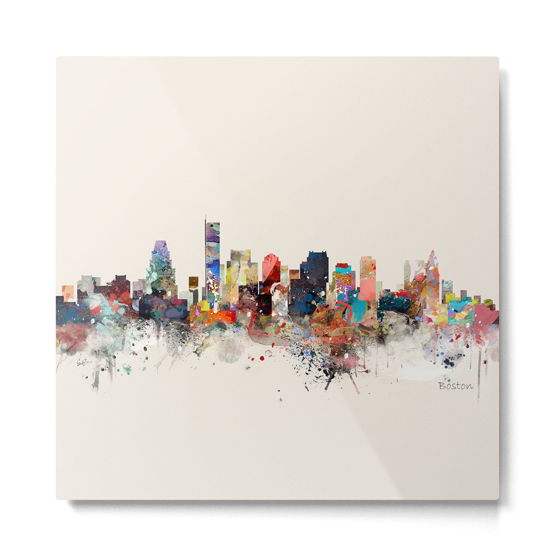 boston skyline Metal Print