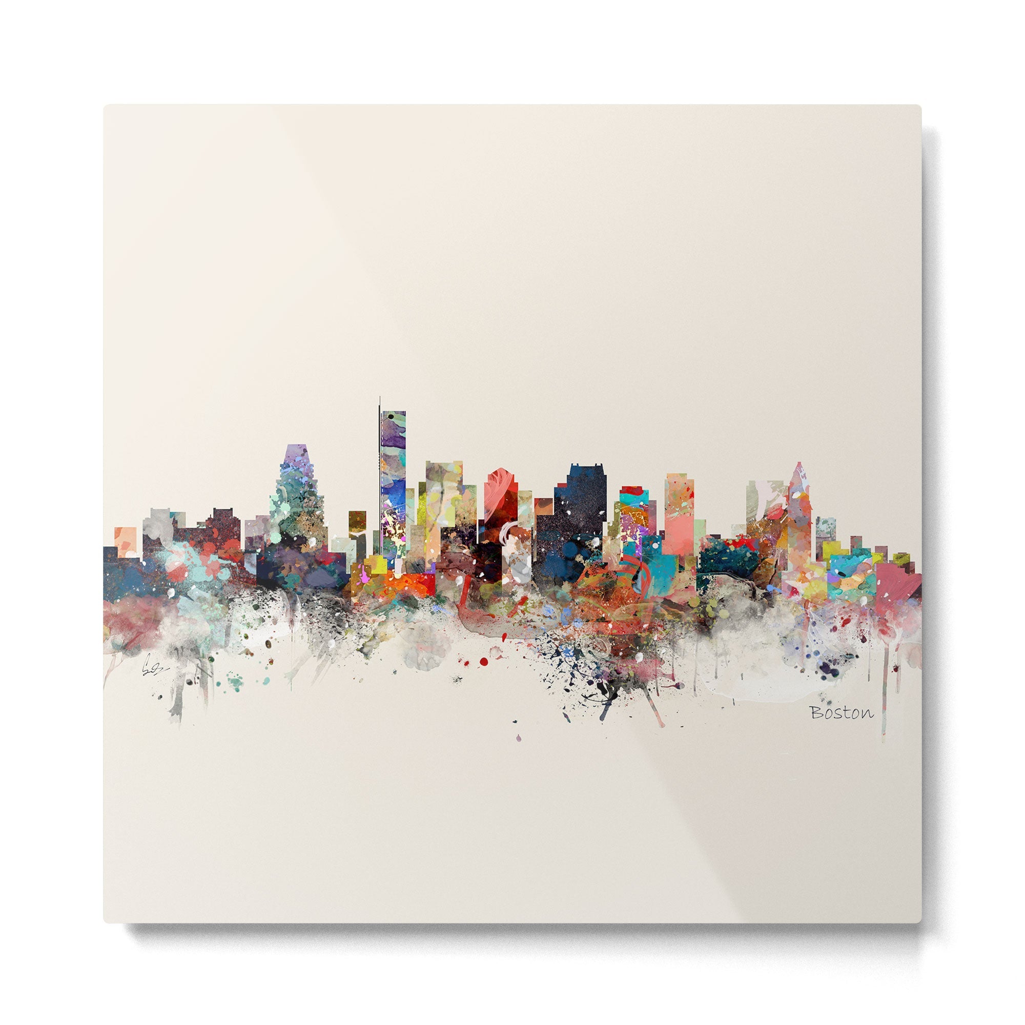 boston skyline Metal Print