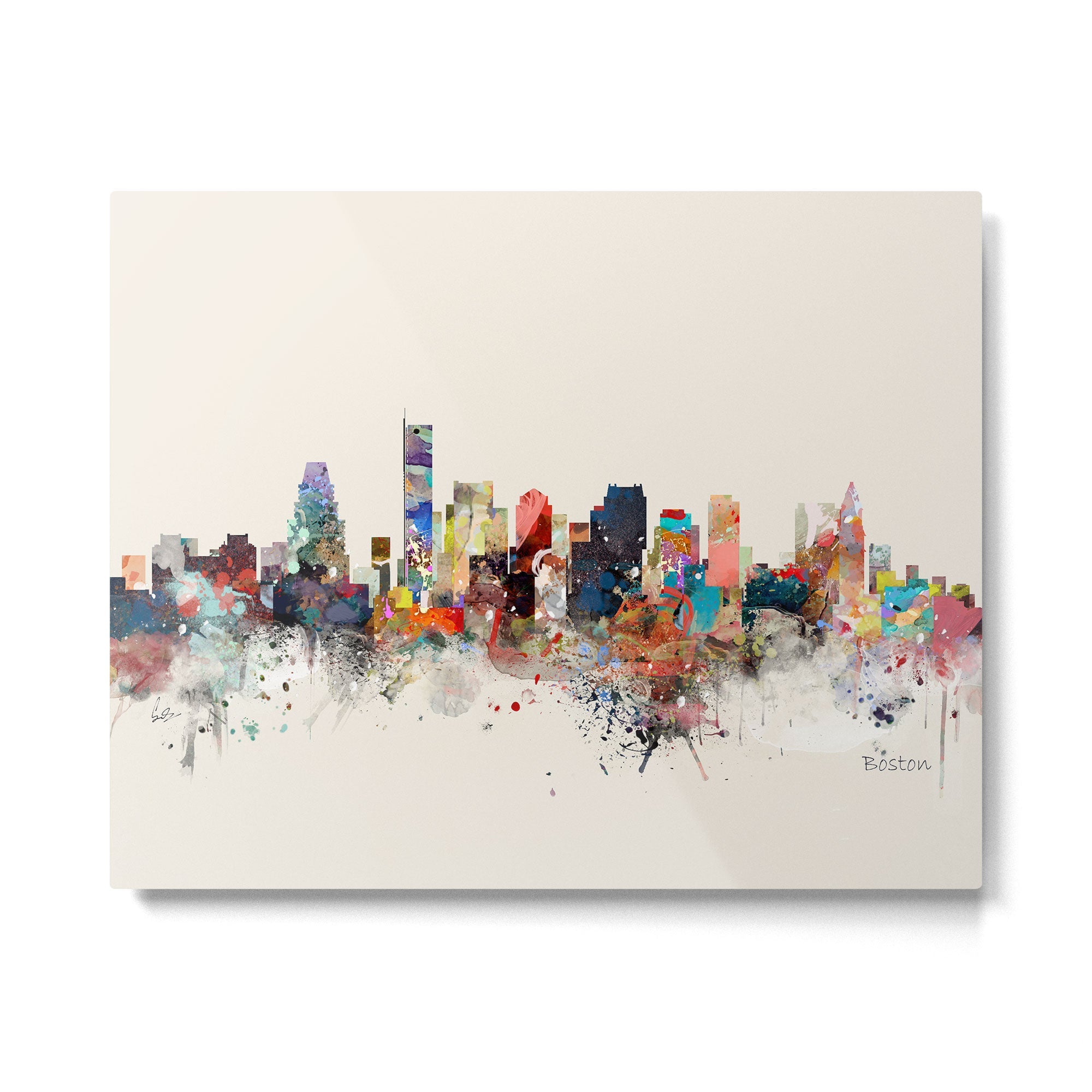 boston skyline Metal Print