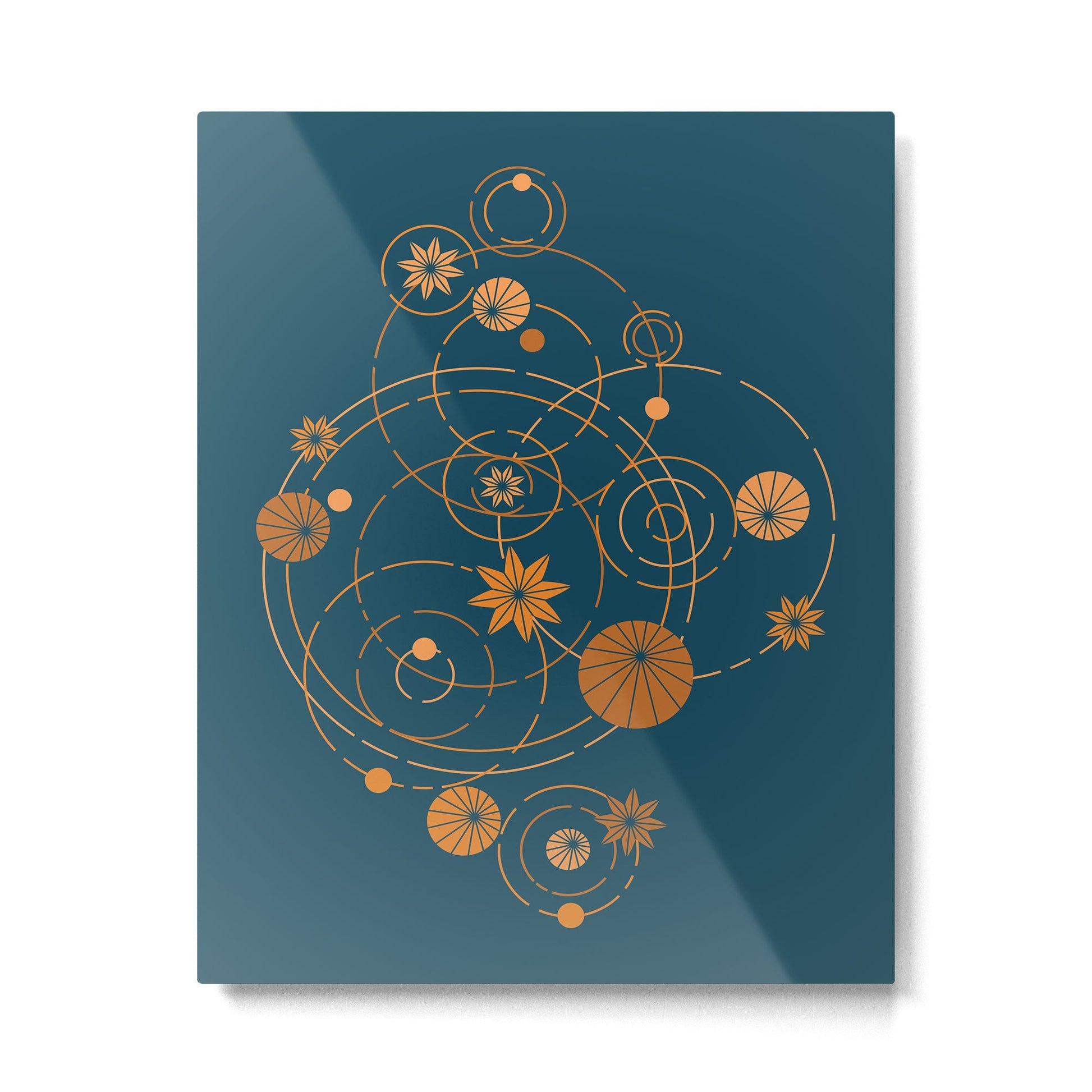 Lotus pool geometry Metal Print
