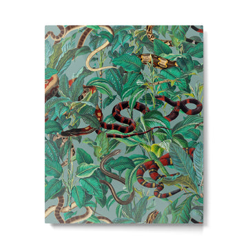 Leaf and Snake pattern Metal Print