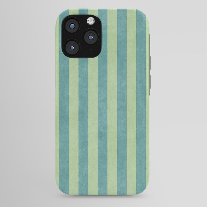 STRIPES - 005 - teal and green iPhone Case