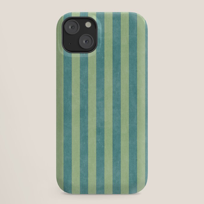 STRIPES - 005 - teal and green iPhone Case