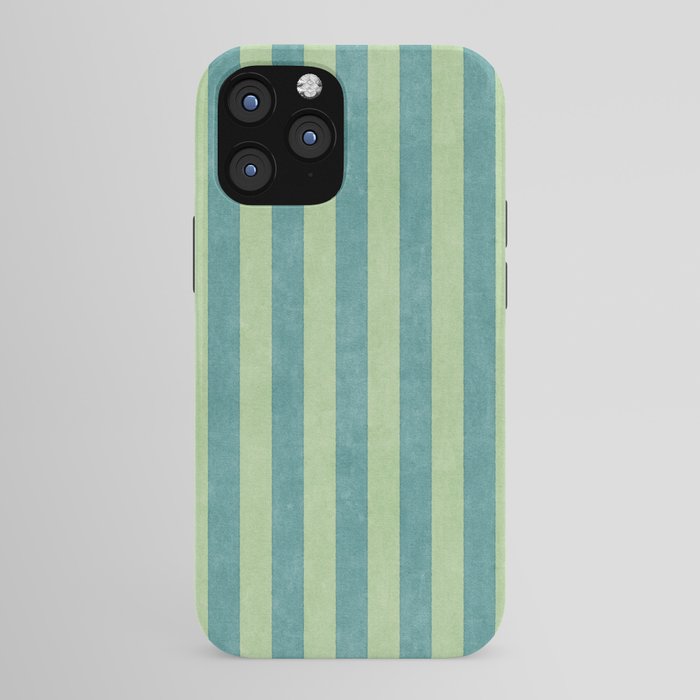 STRIPES - 005 - teal and green iPhone Case