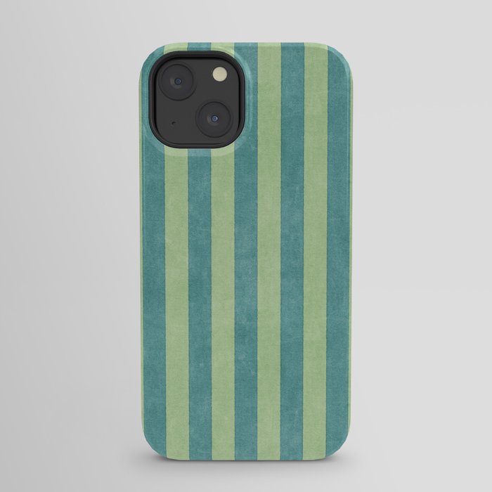 STRIPES - 005 - teal and green iPhone Case