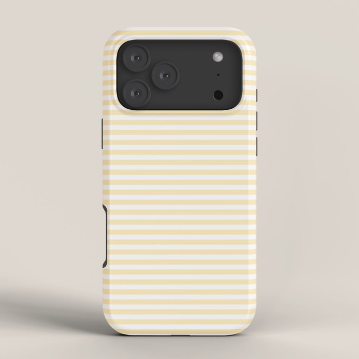 Lemon Honey Cream Stripe iPhone Case