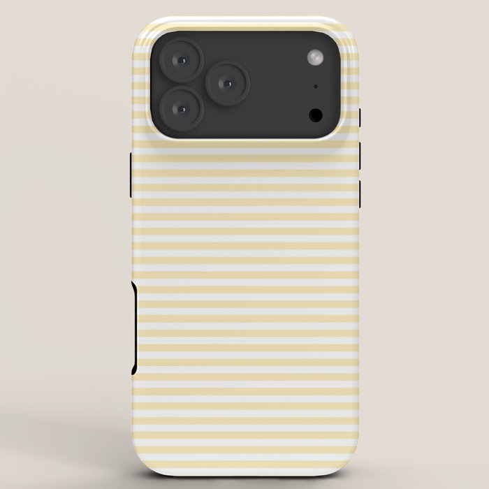Lemon Honey Cream Stripe iPhone Case