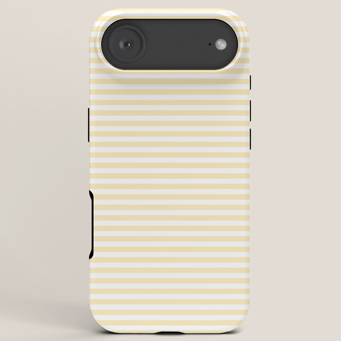 Lemon Honey Cream Stripe iPhone Case