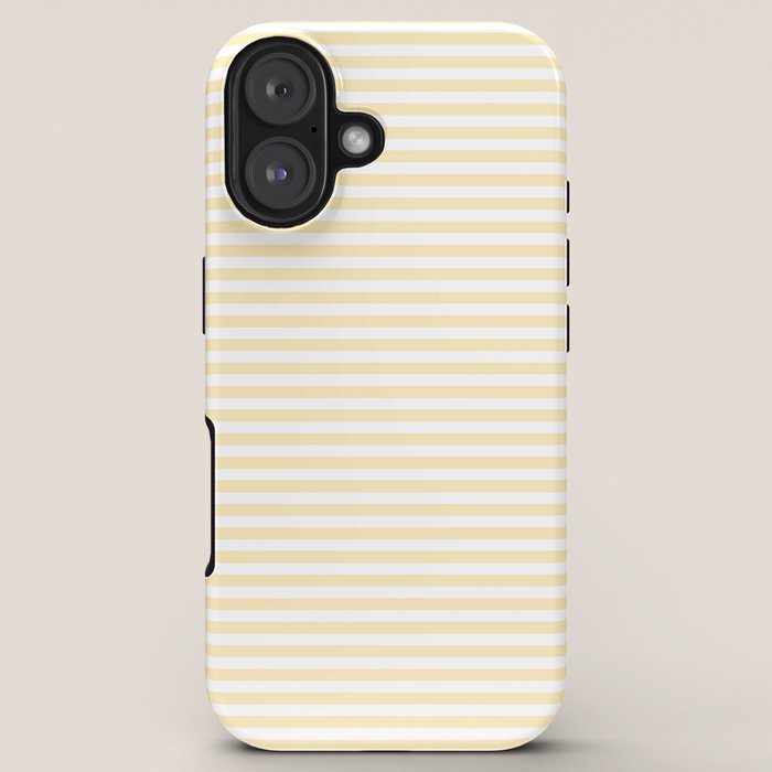 Lemon Honey Cream Stripe iPhone Case