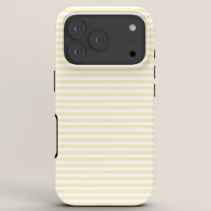 Lemon Honey Cream Stripe iPhone Case