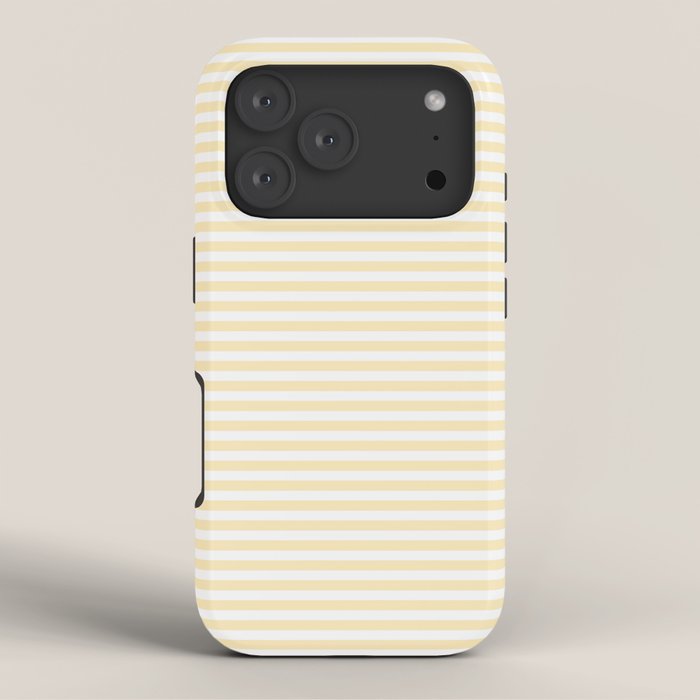 Lemon Honey Cream Stripe iPhone Case