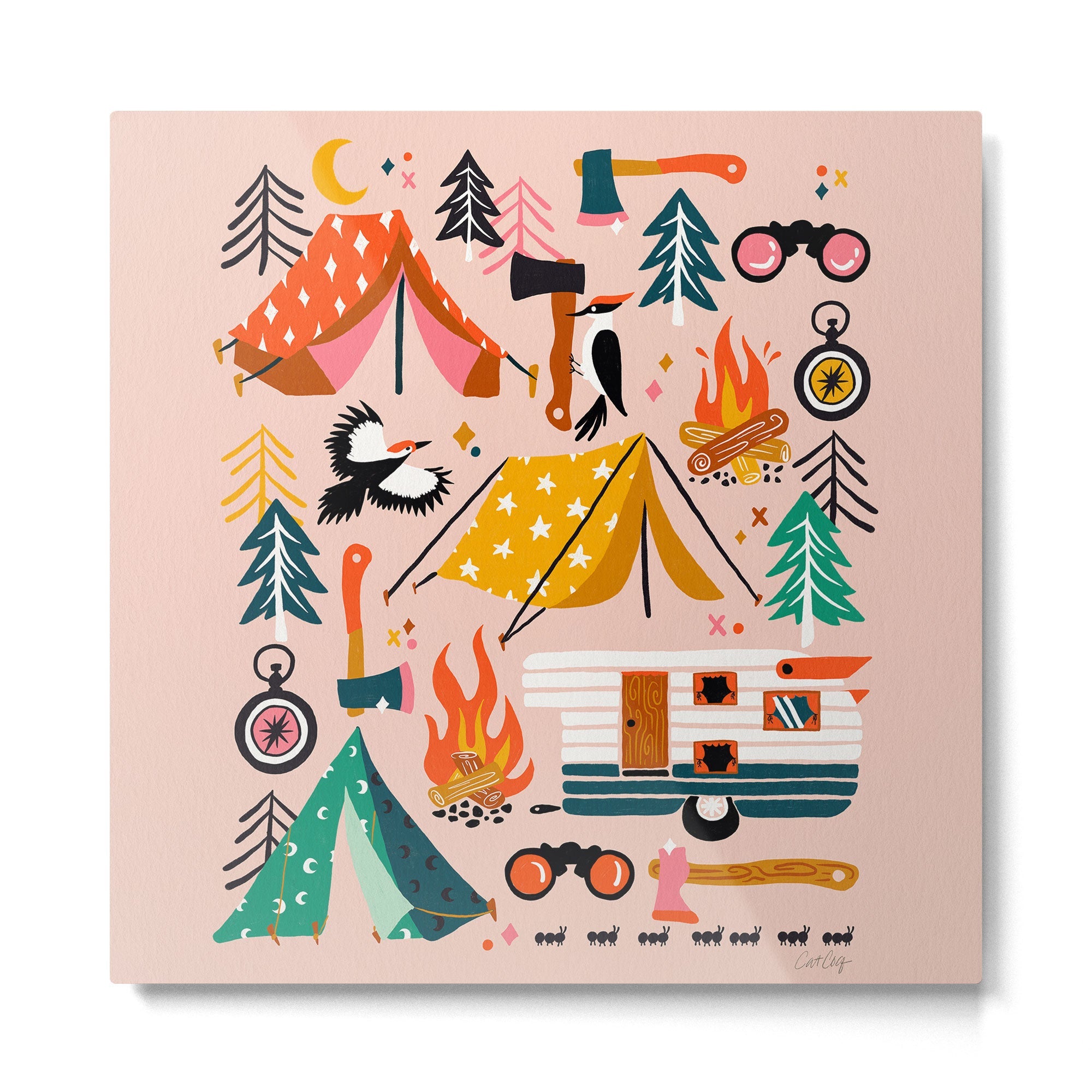Camping Kit - Blush Palette Metal Print