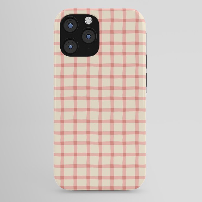 Strawberry Gingham Pattern iPhone Case