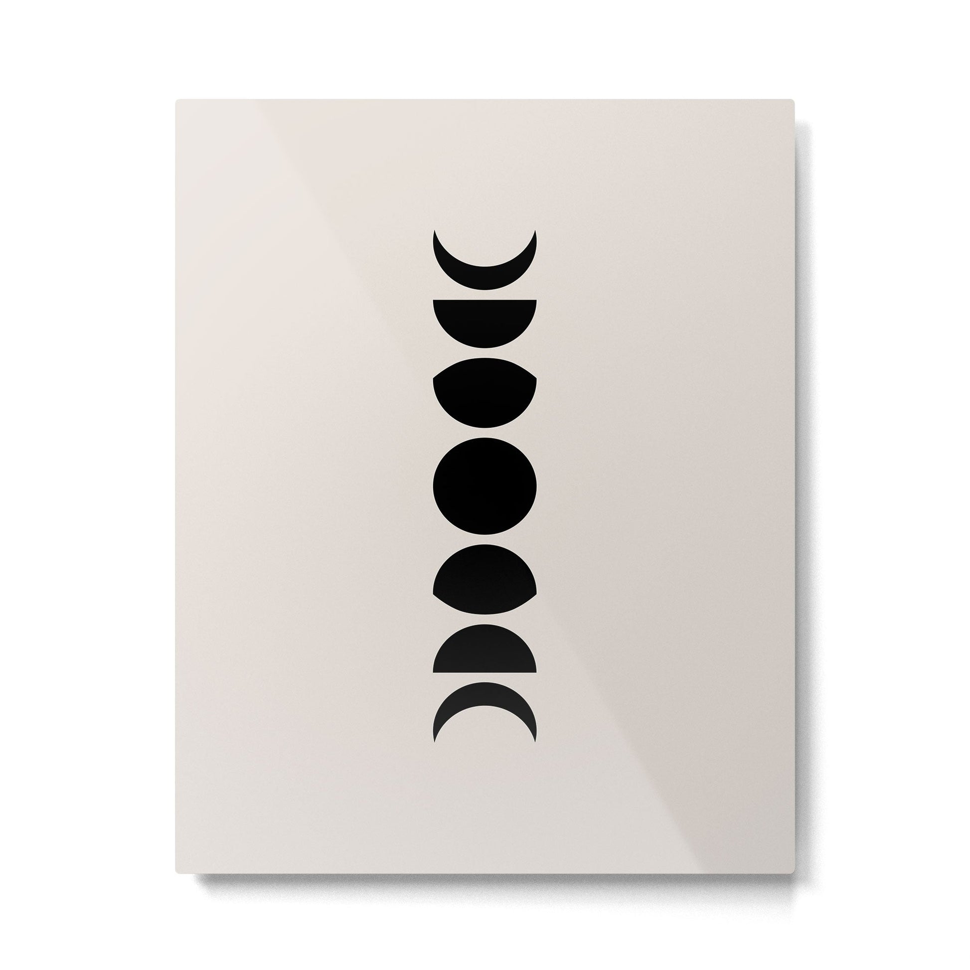 Minimal Moon Phases III Metal Print
