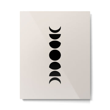 Minimal Moon Phases III Metal Print