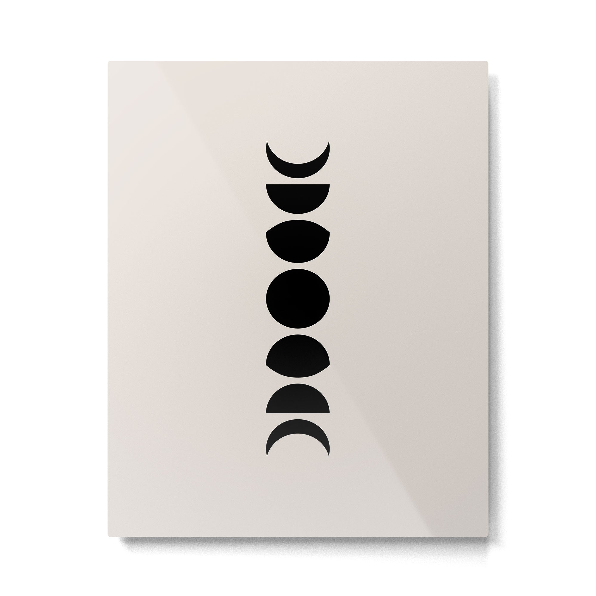 Minimal Moon Phases III Metal Print