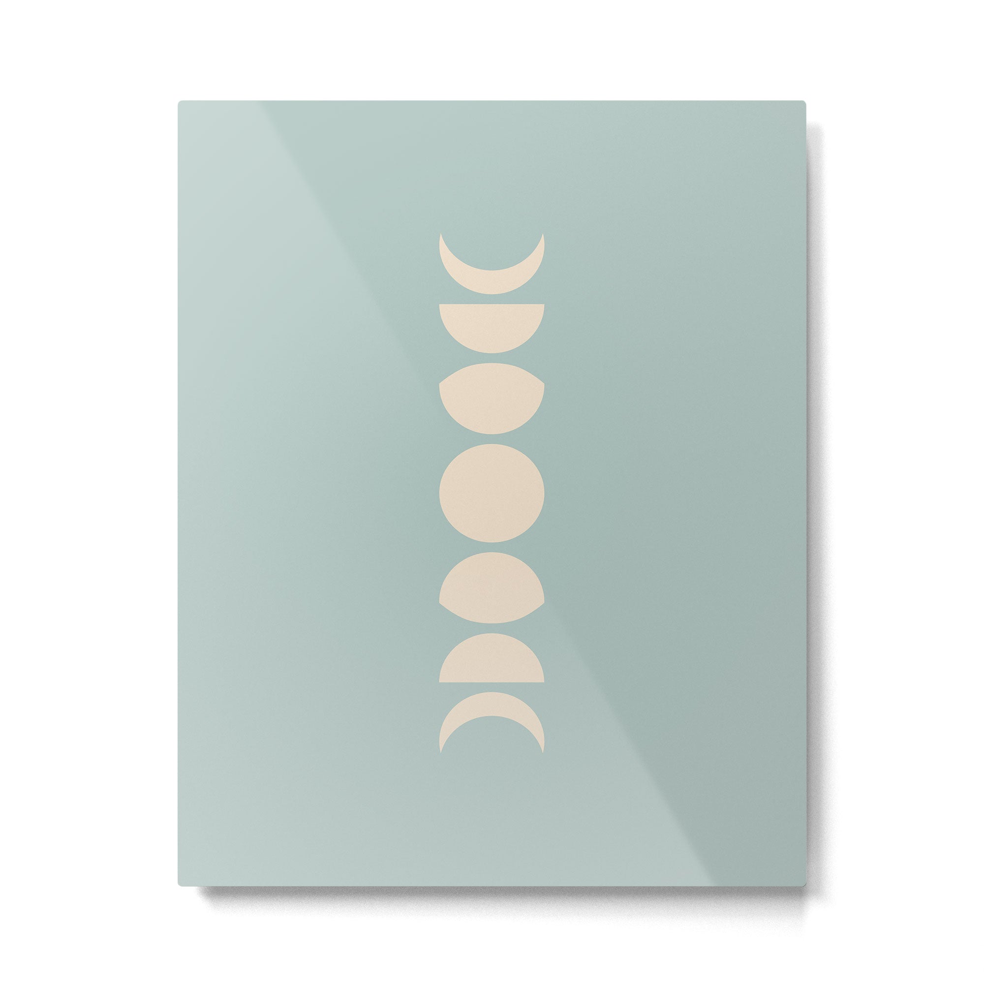 Minimal Moon Phases IX Metal Print