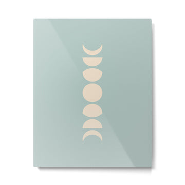 Minimal Moon Phases IX Metal Print