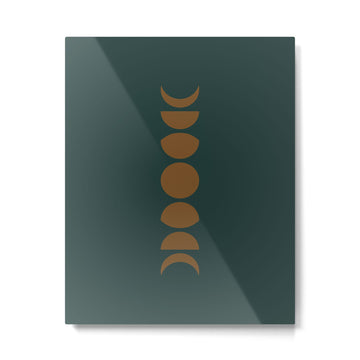 Minimal Moon Phases V Metal Print