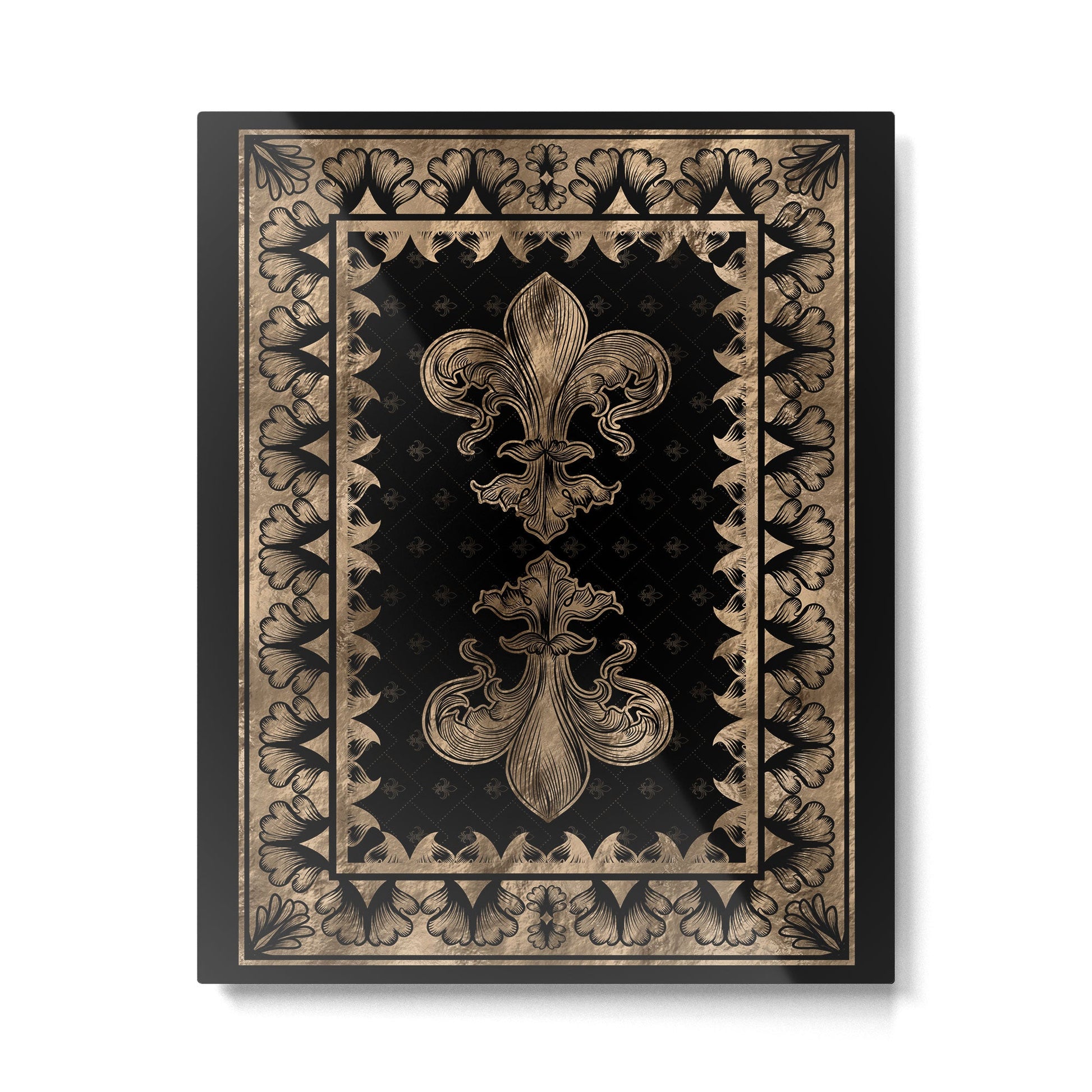 Fleur-de-lis - Black and Gold #1 Metal Print