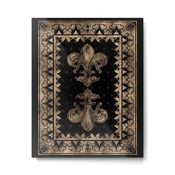 Fleur-de-lis - Black and Gold #1 Metal Print