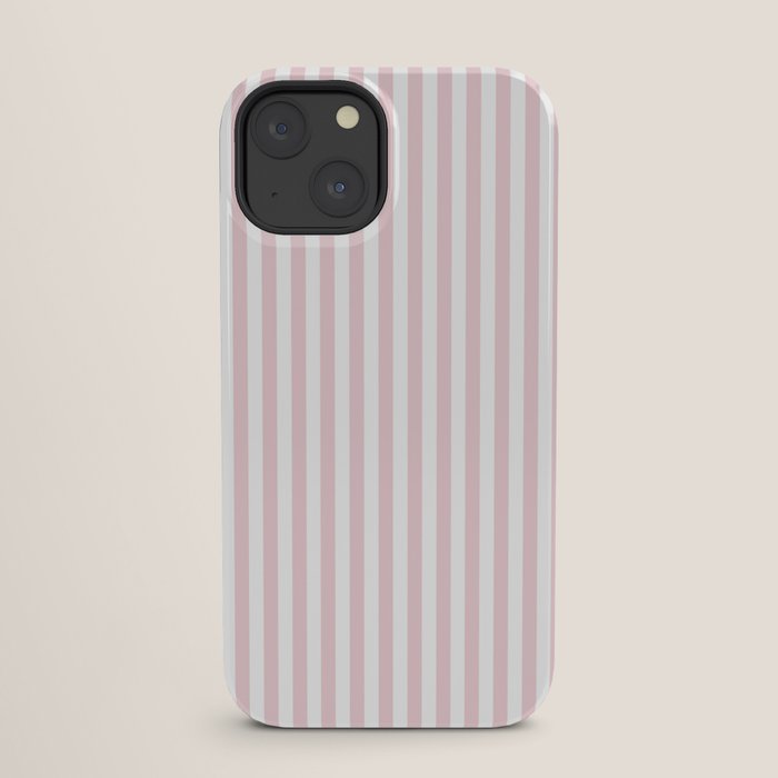 Pastel Pink & White Simple Stripe iPhone Case