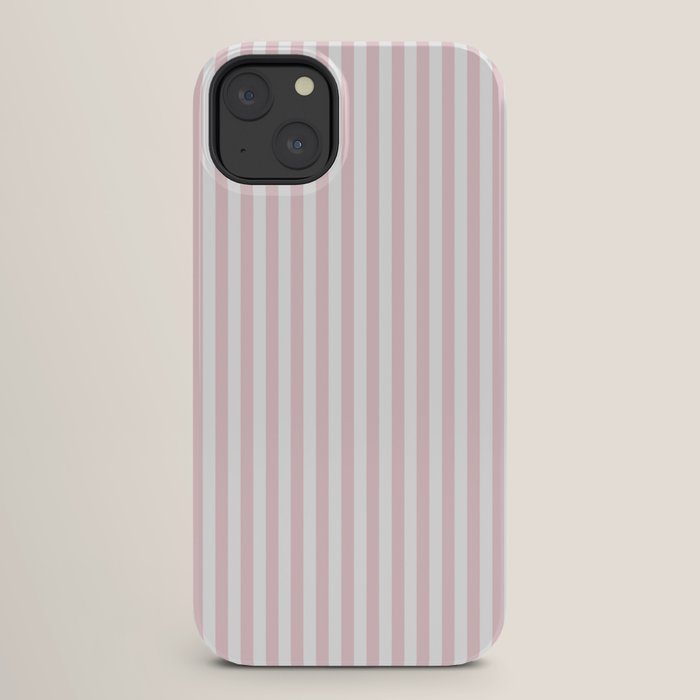 Pastel Pink & White Simple Stripe iPhone Case